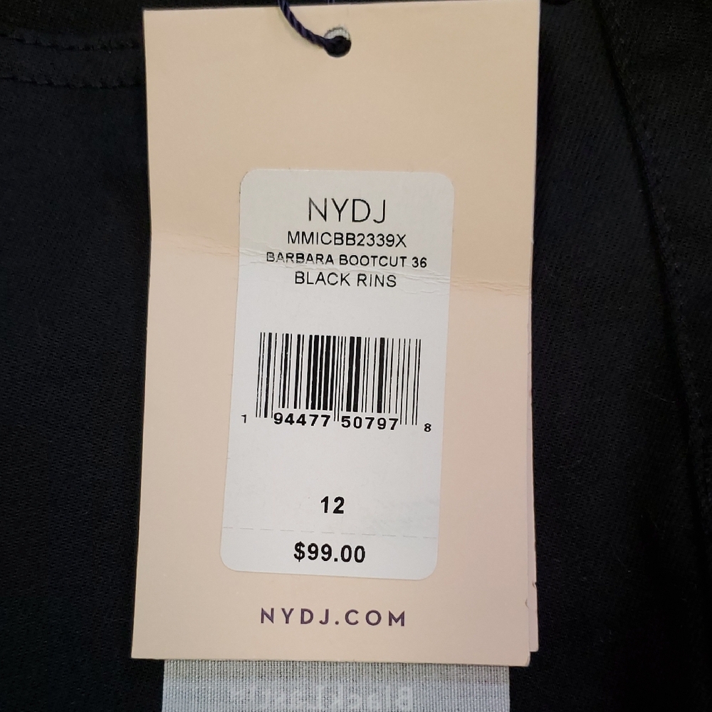 NYDJ Black Rinse Bootcut Jeans